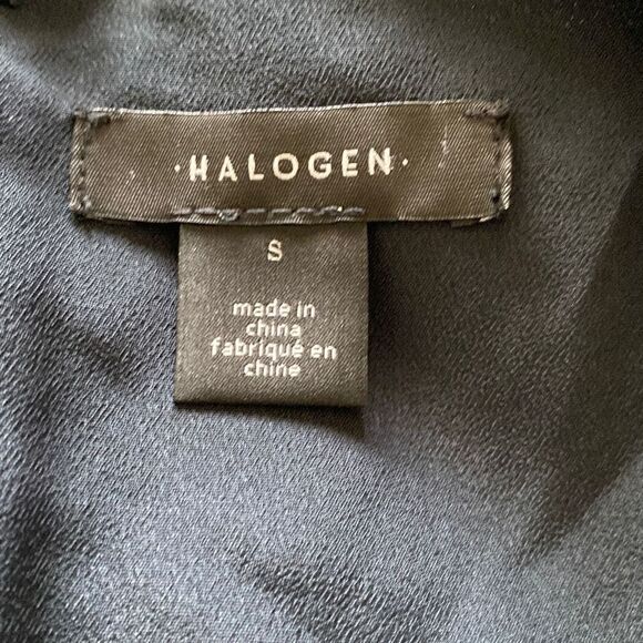 Halogen Womens Mini Dress Chiffon Faux Wrap Tie Half Sleeve Size Small NWT - Picture 7 of 9